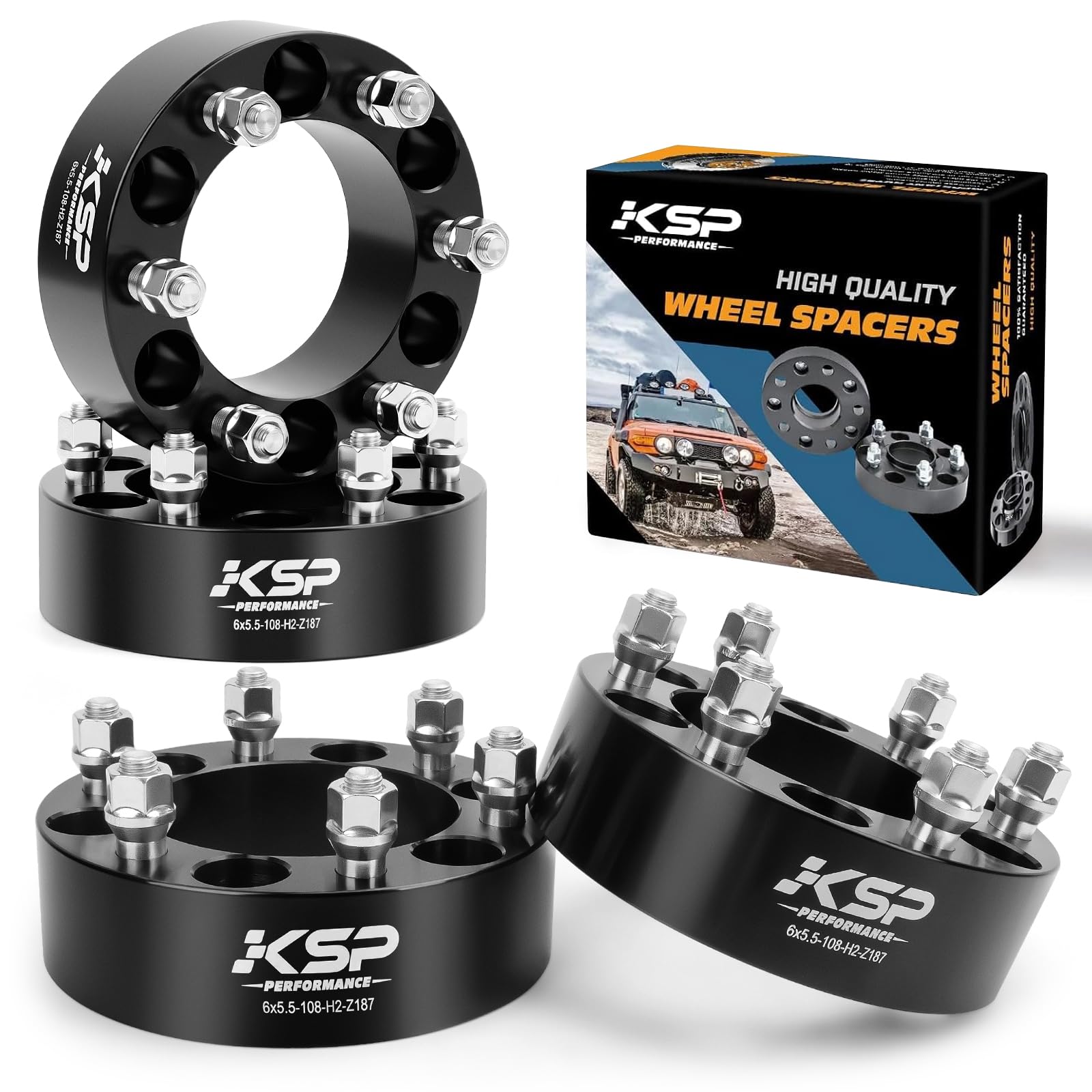 Photo 1 of KSP 2in 6x5.5 Tacoma Wheel Spacers, 6x139.7 Tire Spacer fit for Toyota Tundra 4Runner FJ Land Cruiser Sequoia, 50mm Forged Lug Centric Spacer 108mm Hub Bore with M12x1.5 Thread Pitch, Not Hubcentric