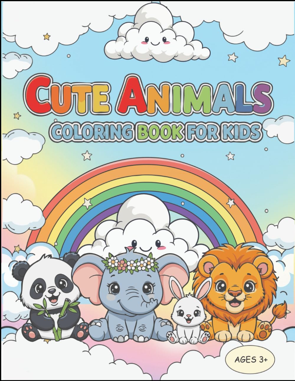 Cute Animals Coloring Book for Kids Ages 3–8: Fun and Easy Coloring Pages with Adorable Animals for Boys and Girls | Bold and Simple Designs for Toddlers, Preschool, and Beginners