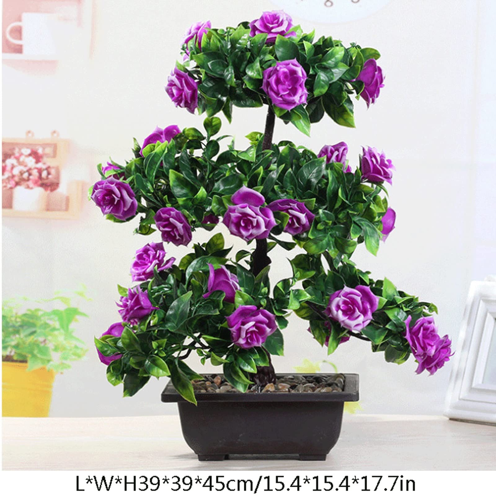 Plantes Artificielles Fausse plante verte bonsaï artificielle végétale plante plante artificielle artificielle artificielle maison bureau décoration hauteur de 17,7 pouces Plante Artificielle en Pot