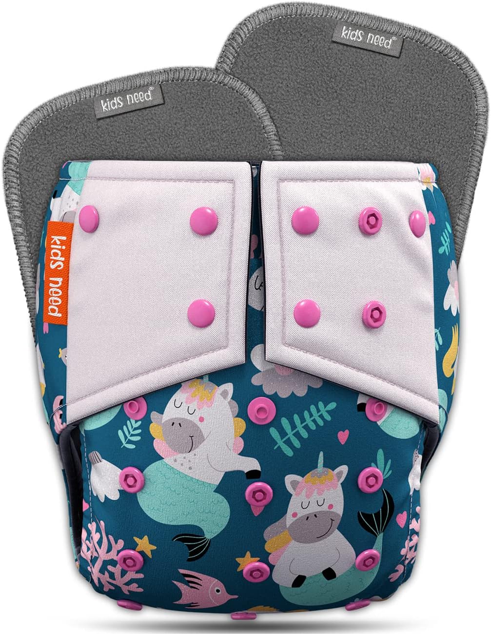 kids need side leakage proof cloth diapers for babies 0 to 3 years combo high absorbent reusable 1 diaper 2 insert pack (5-18kg) adjustable freesize washable diapers nappy set pocket liners cover 55