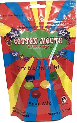 Cotton Mouth Candy Sour Mix Bag 3.3oz (paquete de 3)