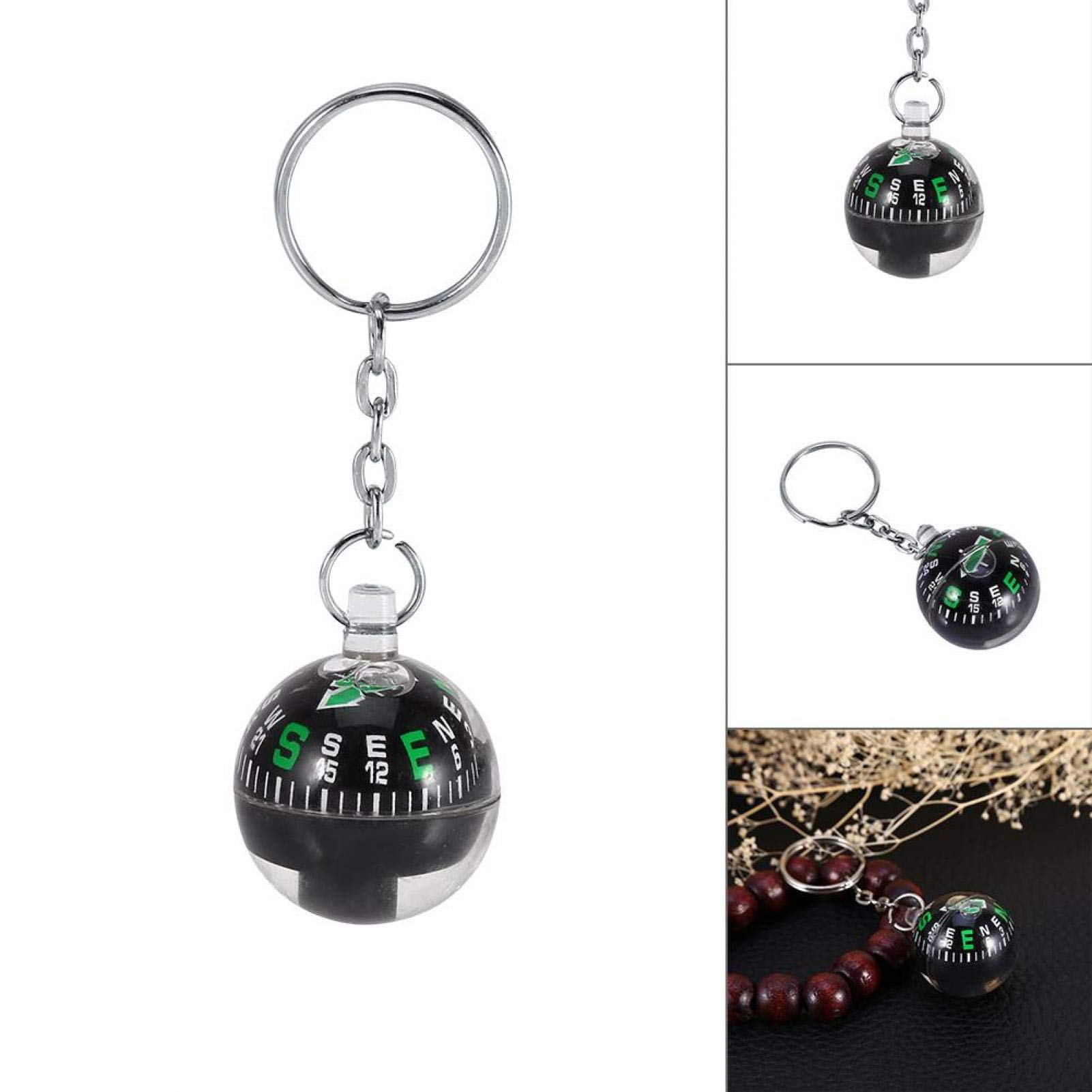 Bussola Portachiavi A Sfera 28mm, Con Liquido, Per Escursionismo, Campeggio E Sopravvivenza, Design Pratico E Portatile