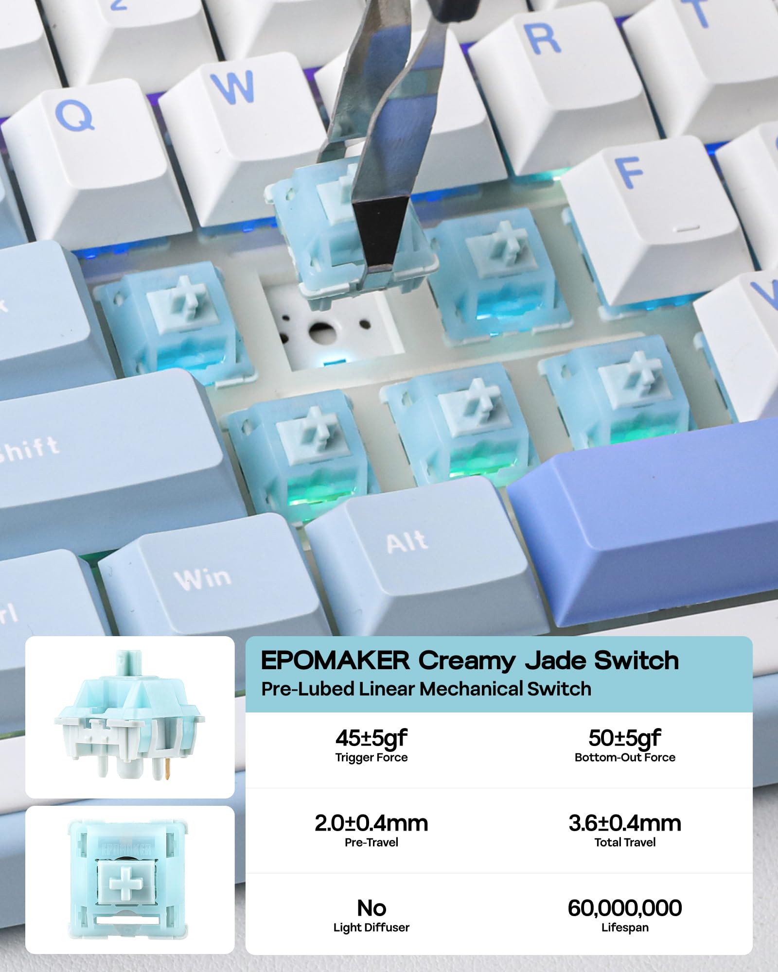 EPOMAKER TH99 Tri-Mode bezprzewodowa klawiatura mechaniczna z baterią 8000 mAh, wymienna niestandardowa klawiatura do gier RGB z klawiaturą numeryczną, kremowa uszczelka do komputera PC/Mac/biura