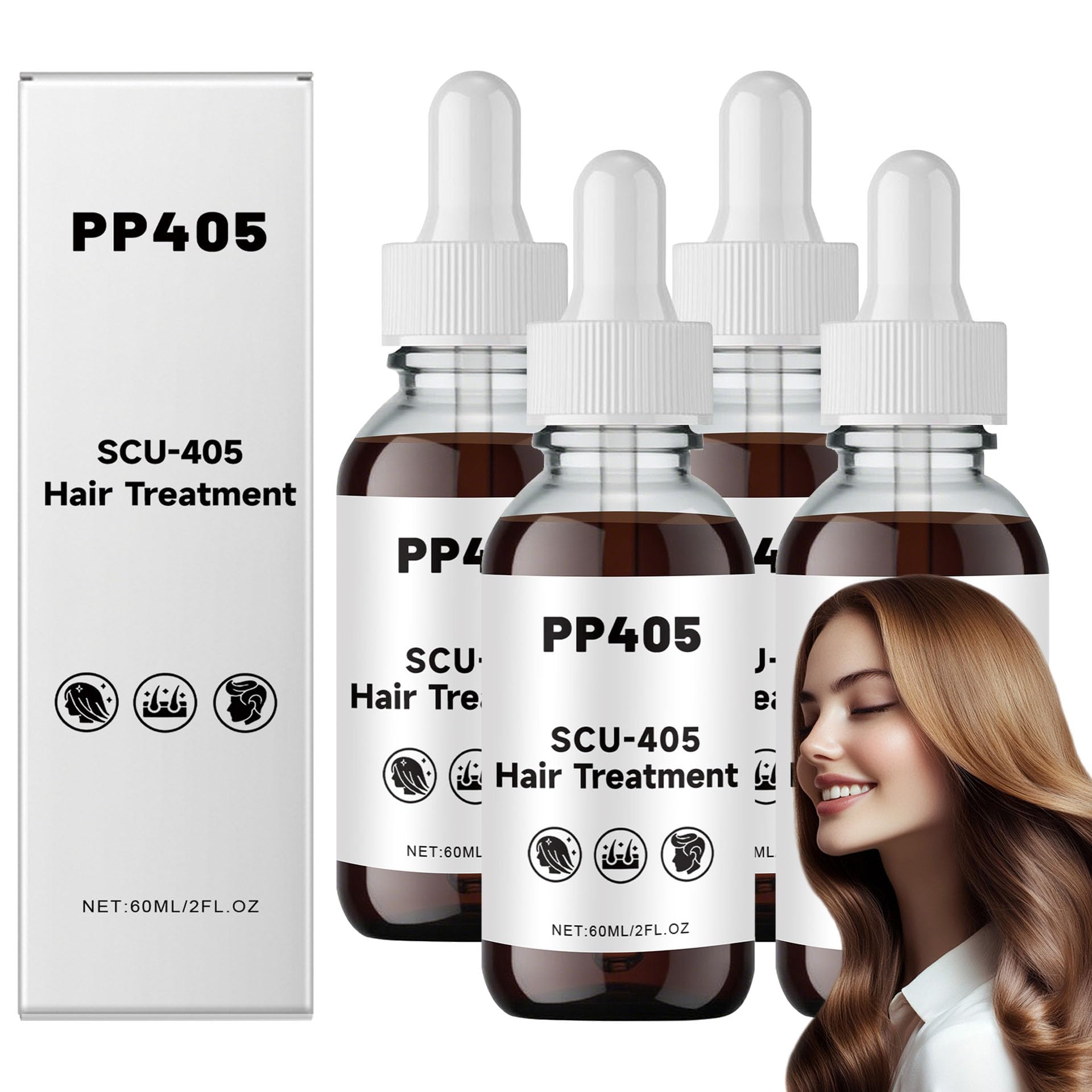 PP405 Hair Treatment, Dry Damaged Hair Treatment, Hair Loss Treatment for Women, Hair Care Growth Oil, Moisturizing & Strengthening Hair Oil, Nourishes Scalp Serum Conditioner for Shiny Hair (4)