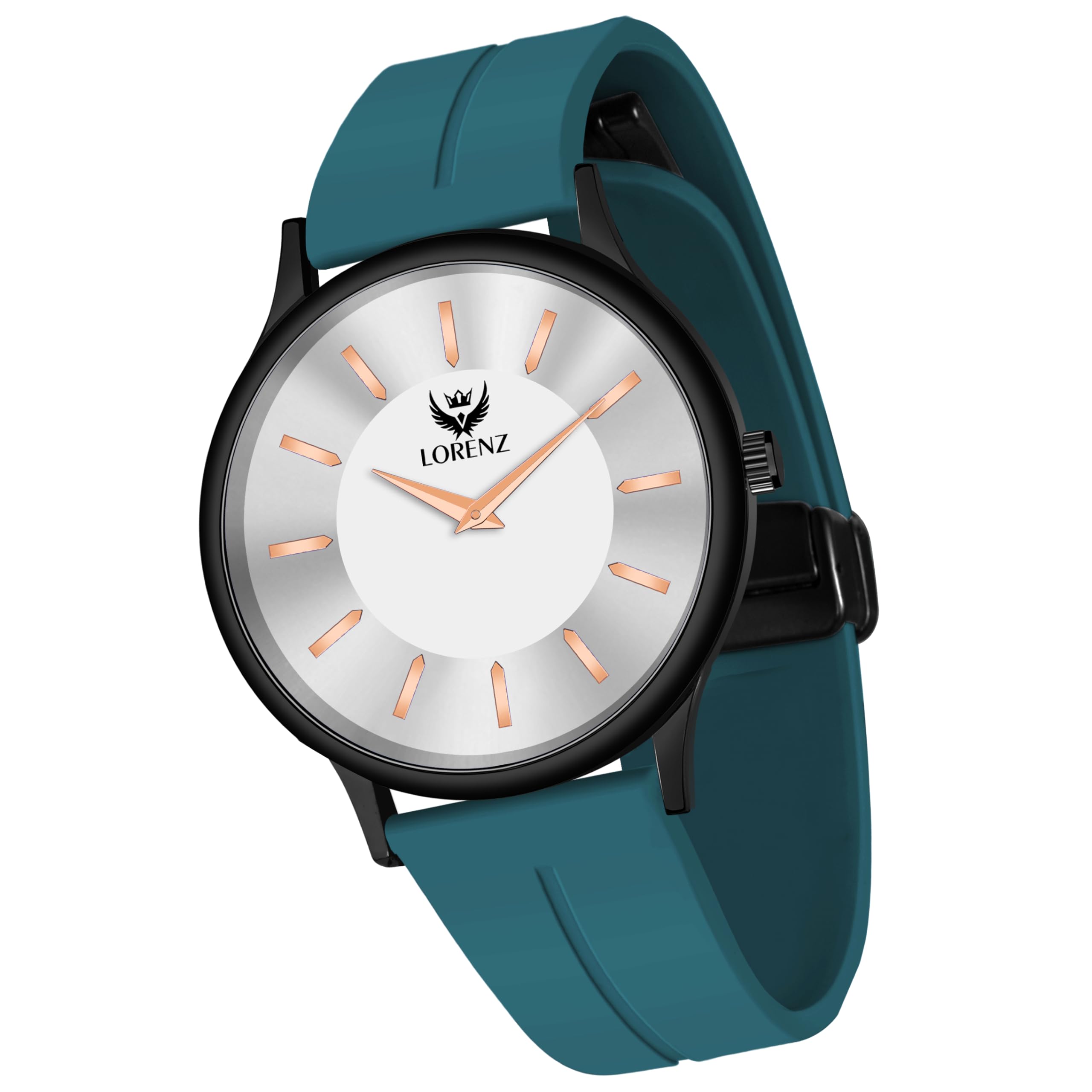 Slim Case Analog Watch with Blue Magnetic Lock Strap|Watch for Men & Women| MK-4064R