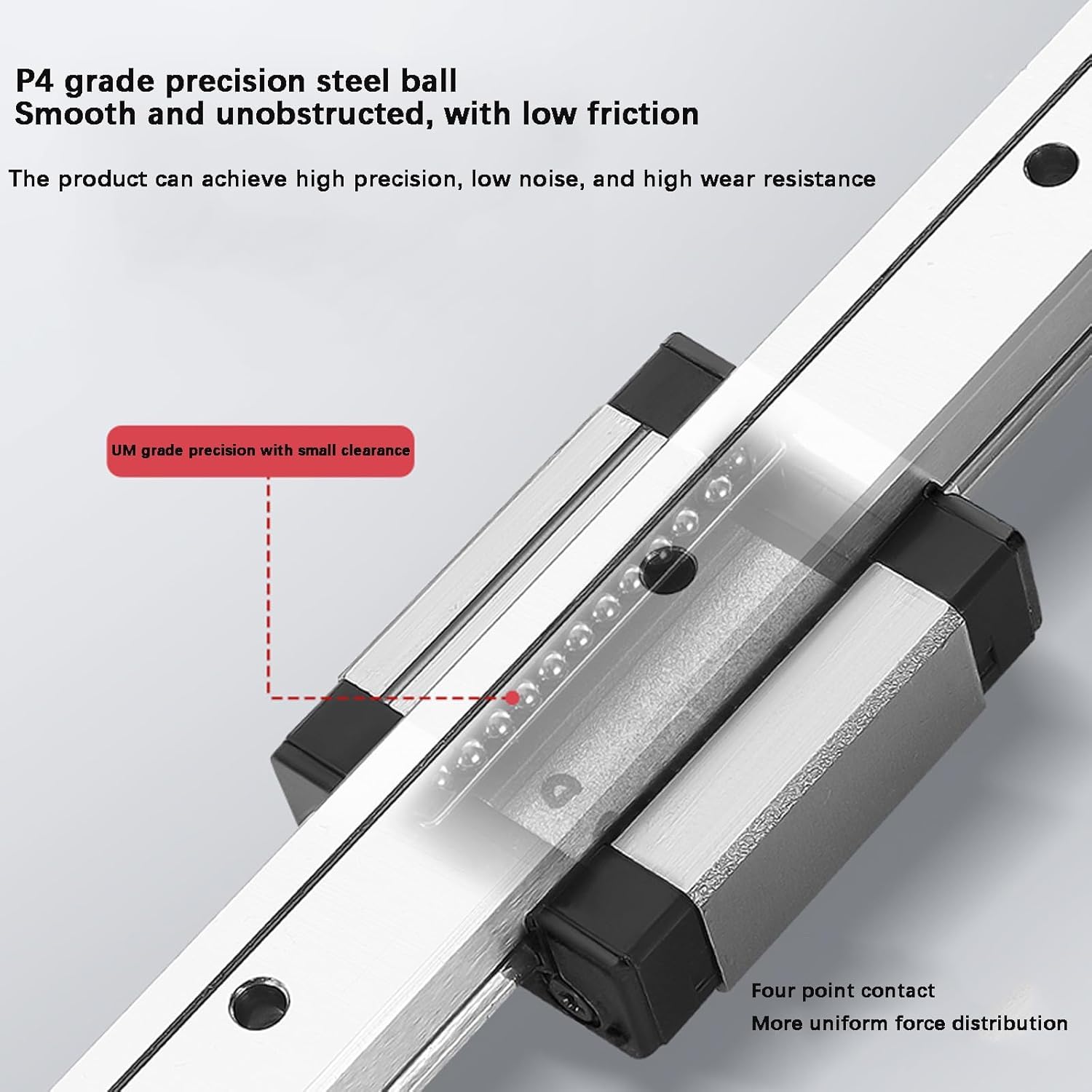 MGN12 Lot de 2 rails linéaires miniatures MGN12 + 2 roulements coulissants linéaires MGN12H 12 mm pour imprimante 3D et machine CNC - 300 mm