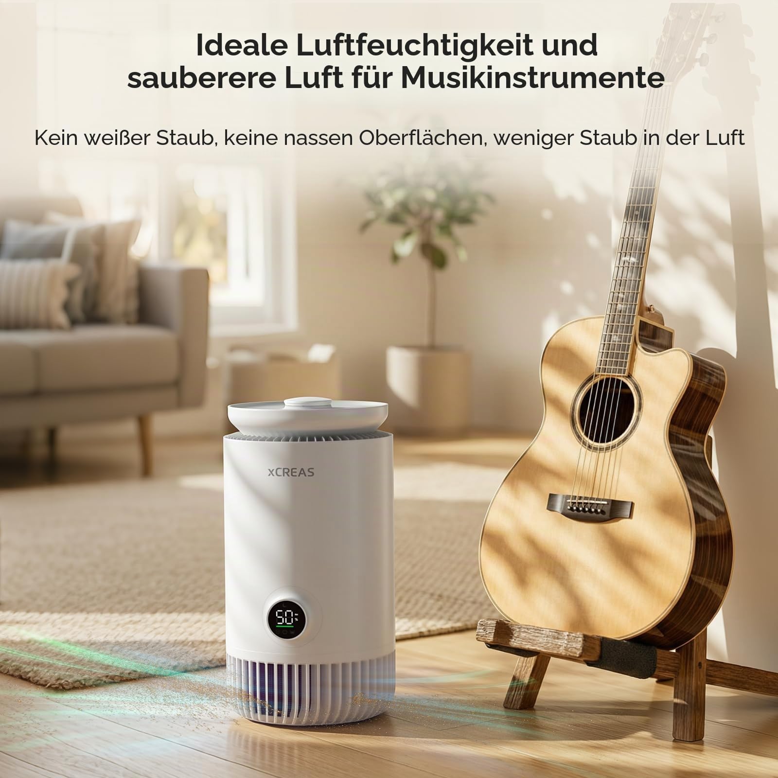 Luftreiniger und Luftbefeuchter 2 in 1 – HEPA-Luftreiniger, 3 L Top-Fill Wassertank, ultra-leise 23 dB