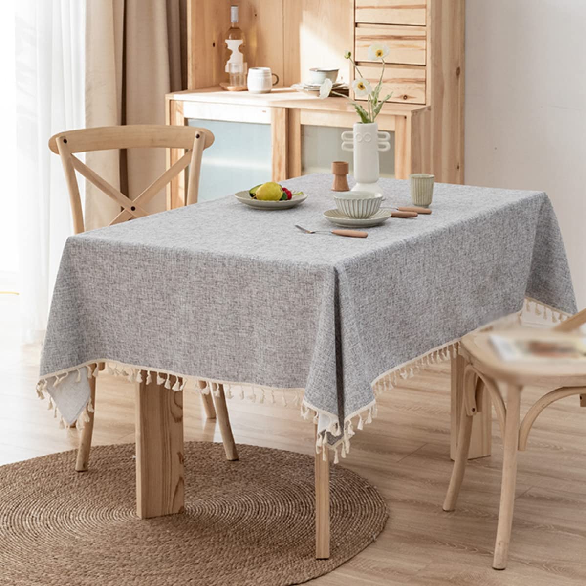 Amazon テーブルクロス はっ水加工 おしゃれ 撥水 長方形 正方形 Zjp 無地 テーブルマット マルチカバー 新生活 布 和風 在宅 勤務 140 180cm ナチュラルな素材感 汚れが拭き取れるクロス 裏面ズレ防止加工付き綿麻製 食卓カバー テーブルカバー ストア テーブルクロス