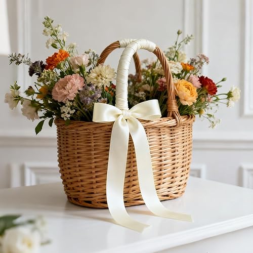 Miniatura 4 de NESCCI Cinta de satén marfil de 100 yardas, cinta de satén marfil de 1-12 pulgadas, cintas de satén de una sola cara, perfectas para envolver