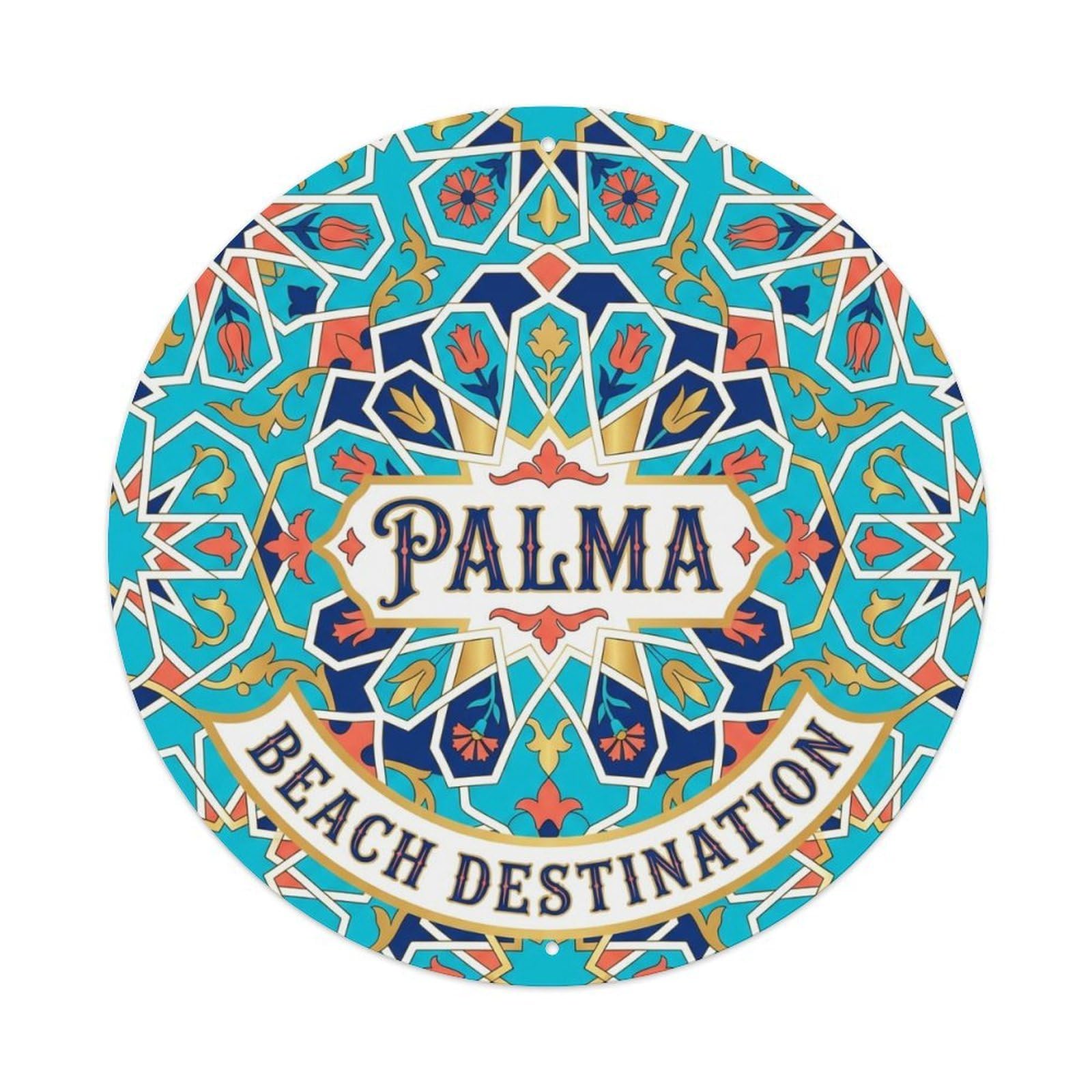 Vintage Travel Palma Spain Community Metal Tin Sign