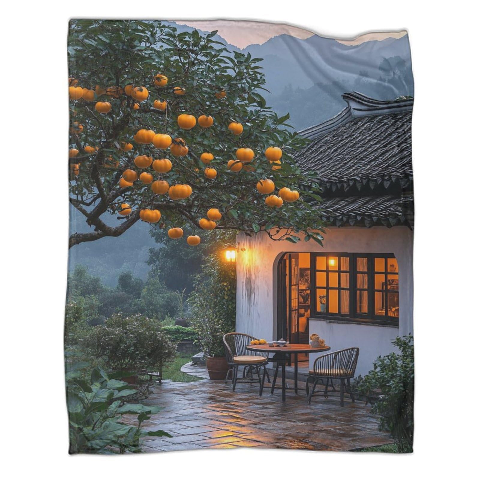 Couverture polaire plaid flanelle ultra douce style chinois canapé 127x152