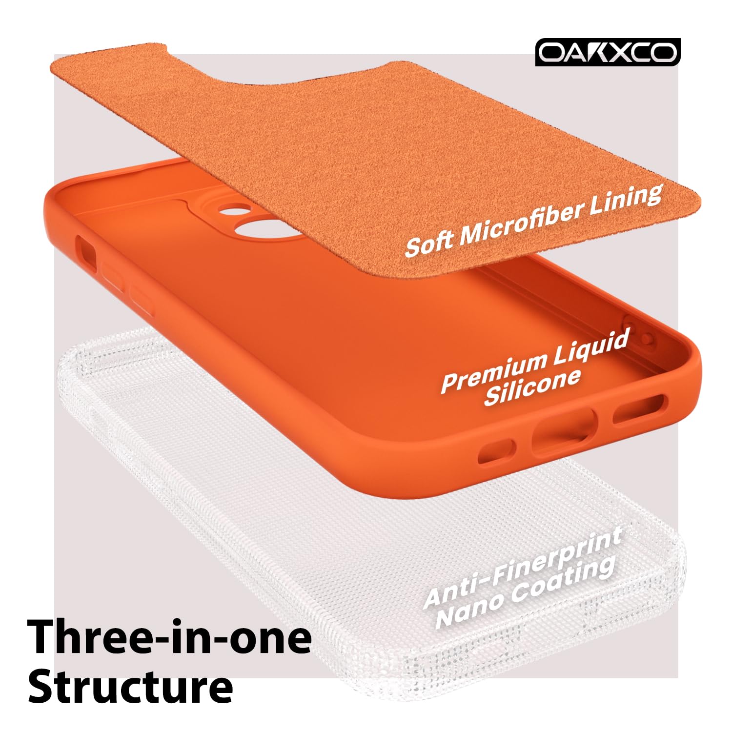 oakxco for iPhone 16 Pro Max Case Liquid Silicone, Soft Rubber Gel Elegant Aesthetic Basic Simple Cover, Cute Thin Slim TPU Matte Solid Color Plain Smooth Case for Women Girl, Light Pink — view 1583