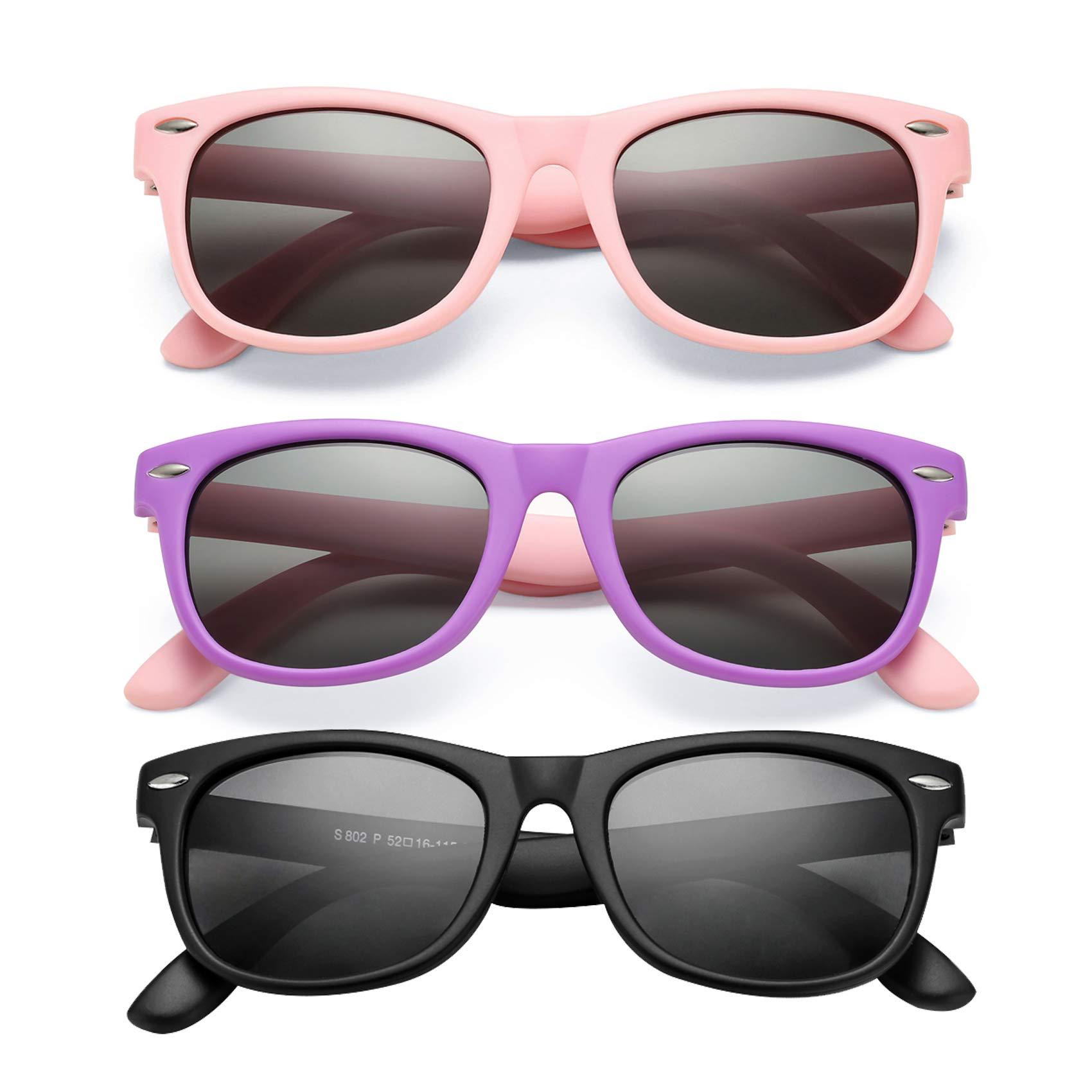 COASION Kids Polarized Sunglasses Age 3-9 Flexible Shades UV Protection