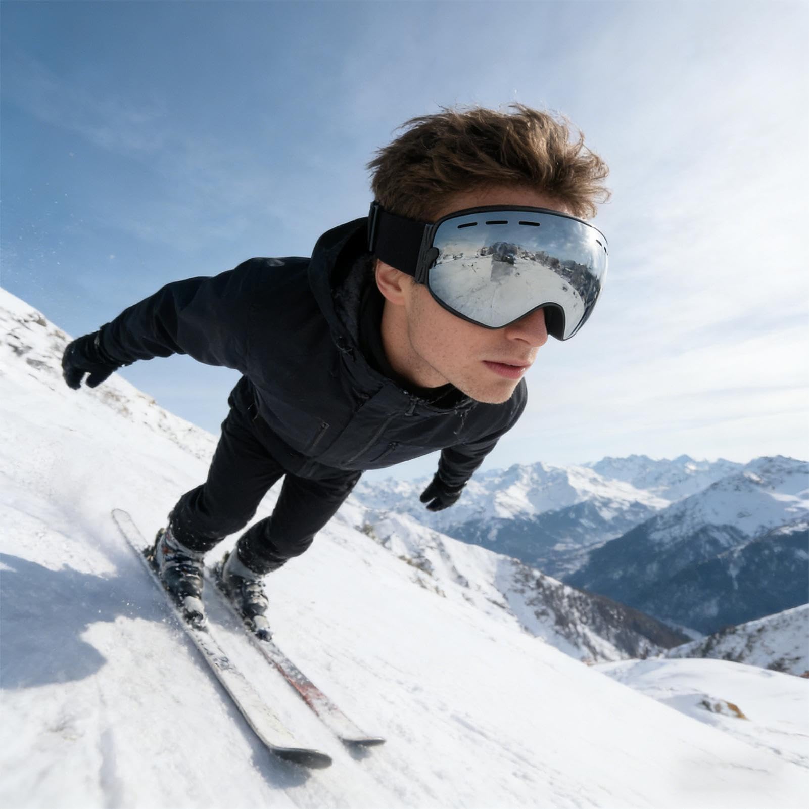 Occhiali da snowboard - Occhiali antiappannamento, occhiali sportivi invernali | Attrezzature di protezione per sport all'aria aperta, sistema di protezione per gli occhi per snowboard, sci, per