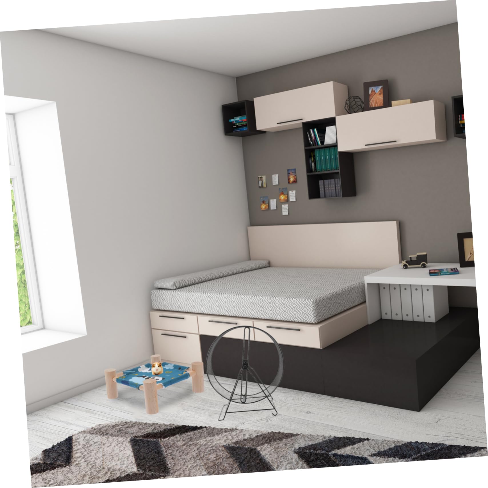 ORFOFE Durable and Silent Hamster Wheel Toy for Exercise Perfect for Chinchilla Squirrel