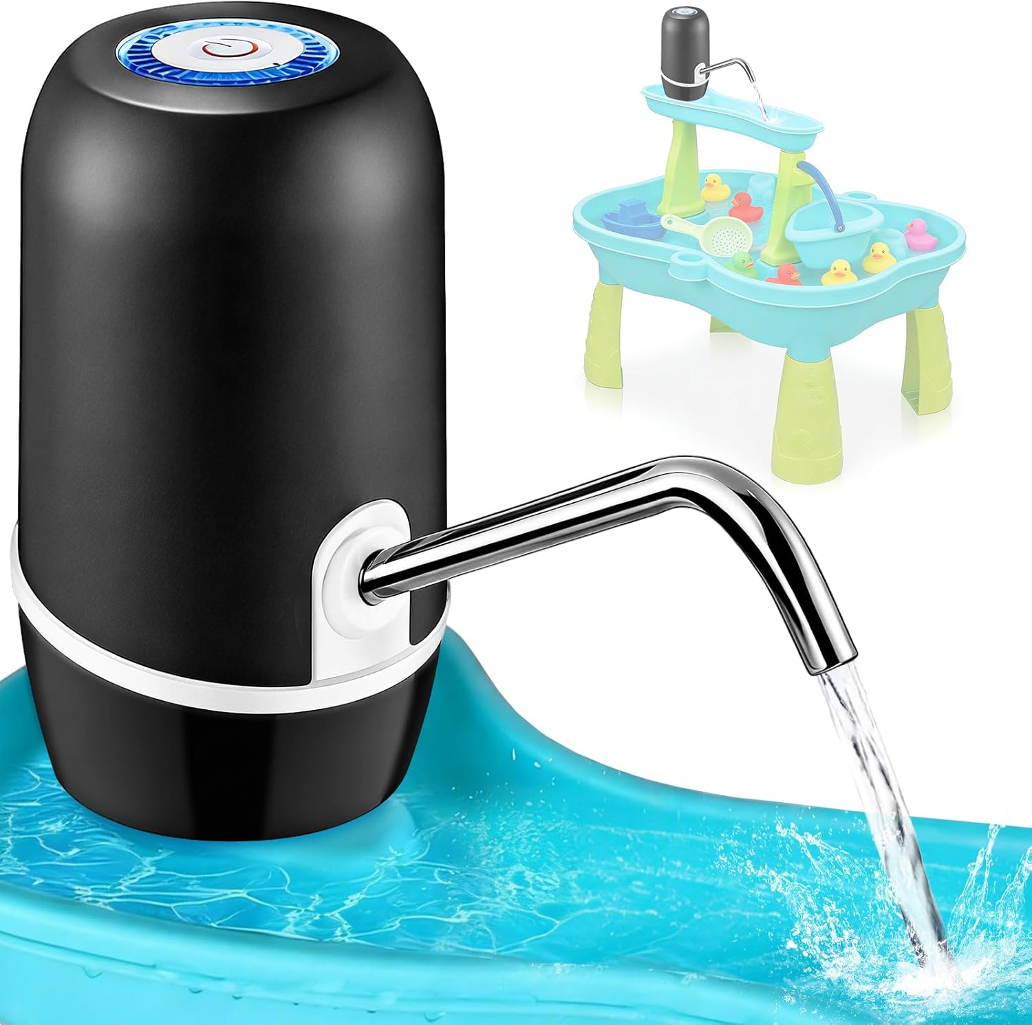 Water Table Pump,Battery Powered Water Pump for Water Table,Summer Outdoor Water Toys Outside for Toddlers Kids
