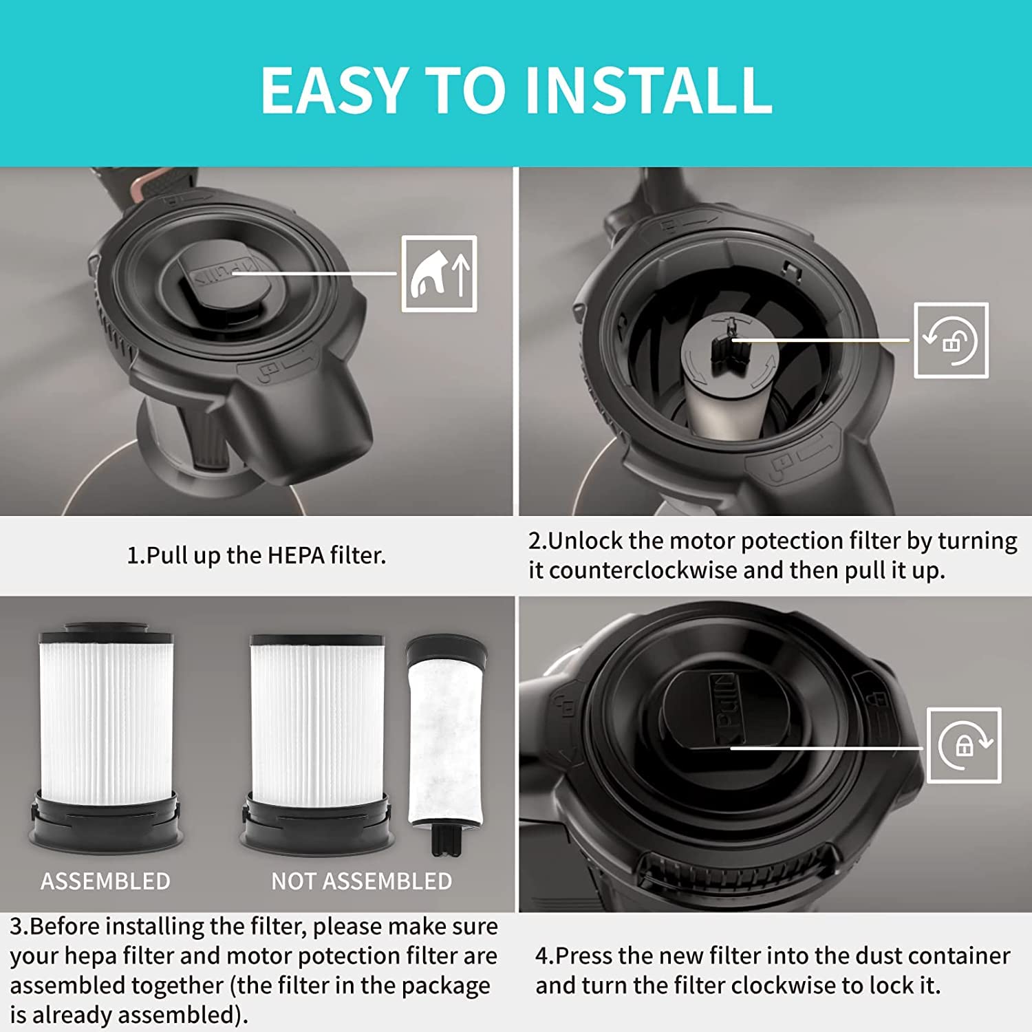 Filtro Per Polveri Fini Fette Filter FF1741 Compatibile Con Miele TriFlex HX1 – Sostituzione Facile