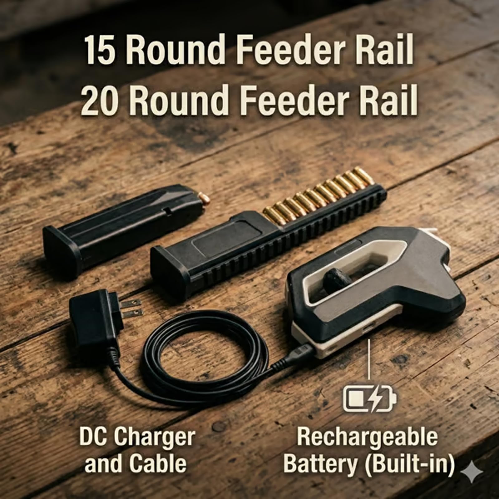 Automatic Handheld 9mm Magazine Loader, Magazine Speed Loader, Guns that Use 9mm Bullets 100 Magazines on a Single Charge — view 8
