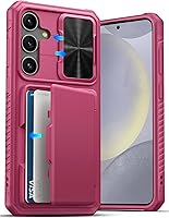 Vista 34 de ATATOO Funda para Samsung Galaxy S24 FE con tarjetero (almacena 4-5 tarjetas) [bloqueo RFID] y cubierta de cámara deslizante, protección de grado