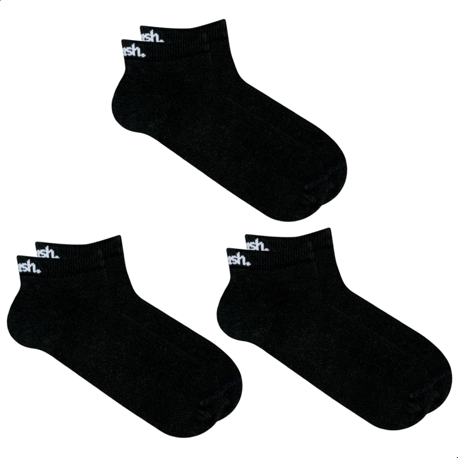 Kit 3 Pares Meia Sapatilha Cano Curto Esportiva Active Com Algodão Unissex Mash