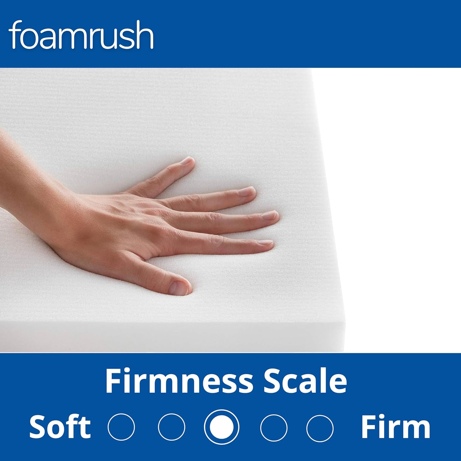 FoamRush 3" x 38" x 72" Bunk, Camping Cot High Density RV Mattress Replacement, Firm, Pressure Relief, Travel Camper Trailer Truck, Made in USA, CertiPUR-US Certified, Cover Not Included