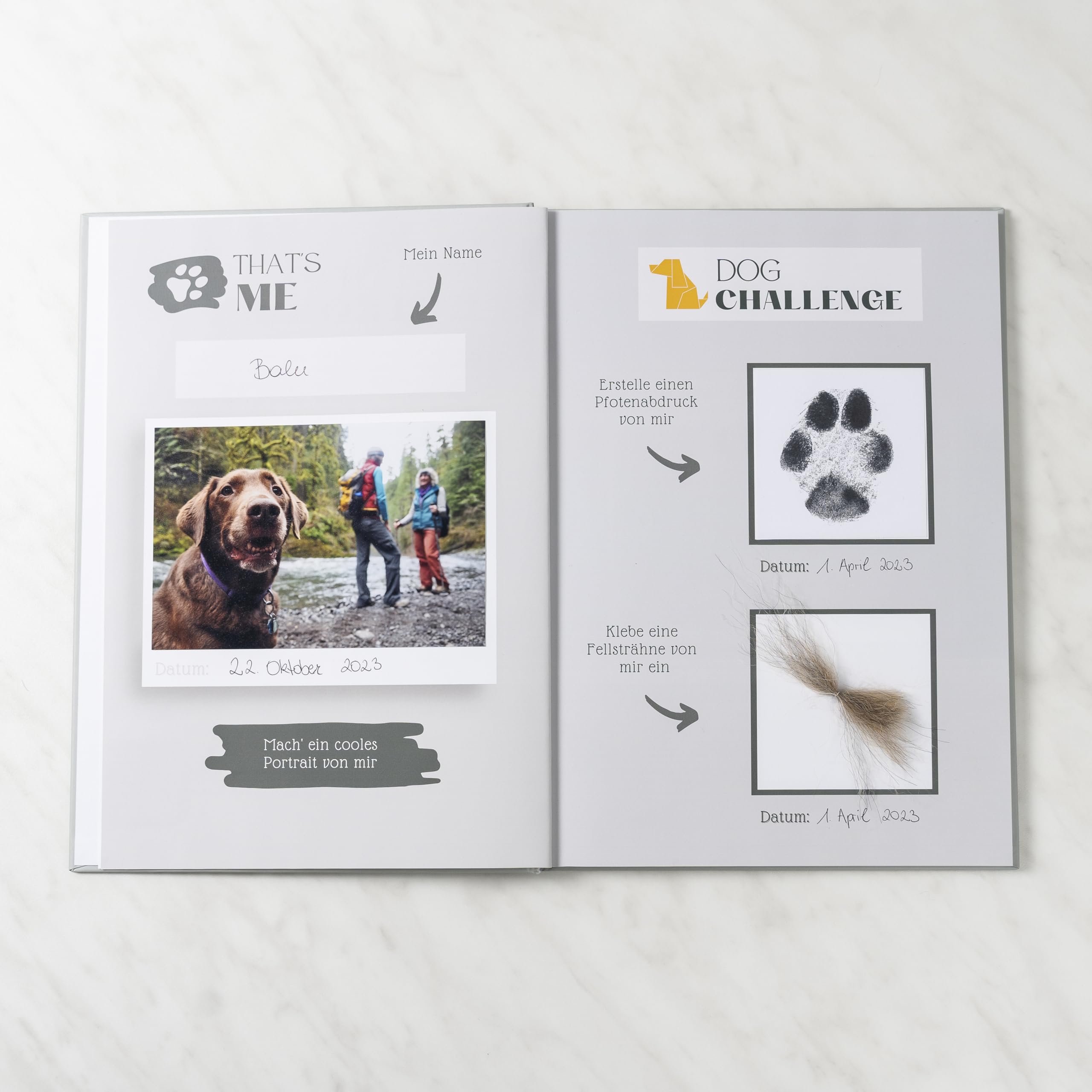 Adventure Memories | Challenge Buch für Abenteuer mit dem Hund | Album für Erinnerungen für mit dem Hund | Persönliches Geschenk für Hundehalter | Erinnerungsbuch für Hundeliebhaber
