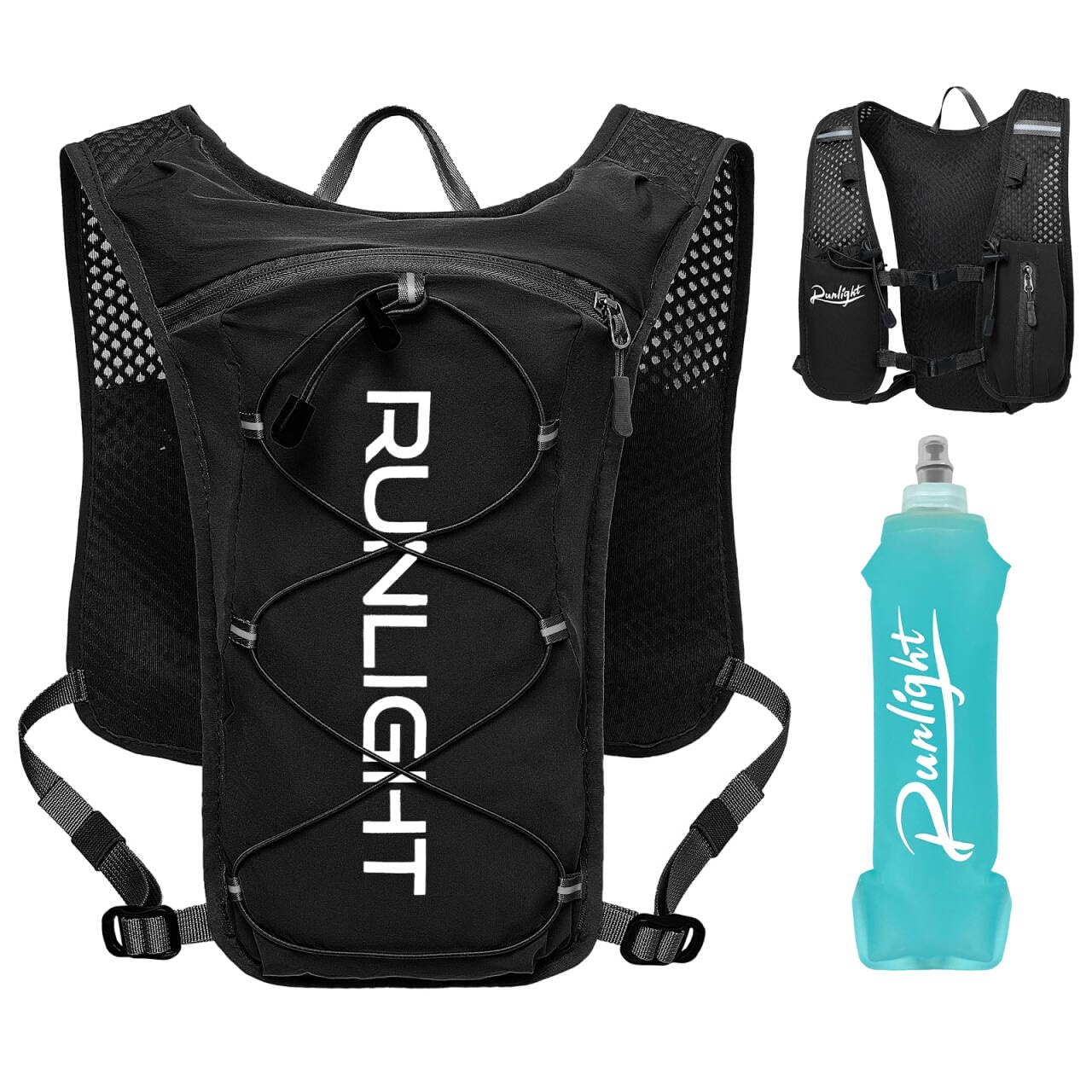 Running Vest, Lightweight Water Backpack with 500 ml Soft Flask, Running Hydration Vest Backpack for Men and Women, Hydration Backpack for Hiking, Cycling for Men and Women-image-48