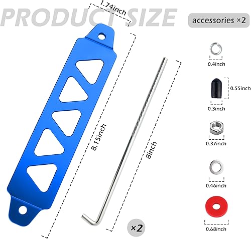 Miniatura 2 de Soporte de sujeción de batería, juegos de amarre de batería de aleación de aluminio de alta calidad que proporcionan un entorno de conducción seguro