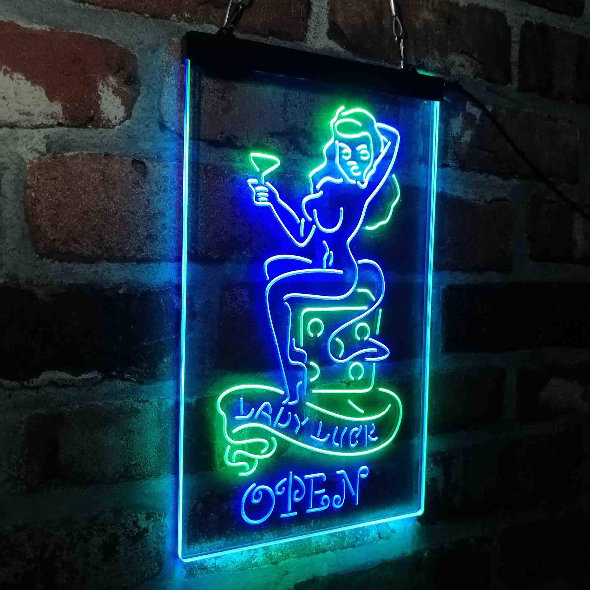 Amazon.com : ADVPRO Devil Lady Luck Casino Open Dual Color