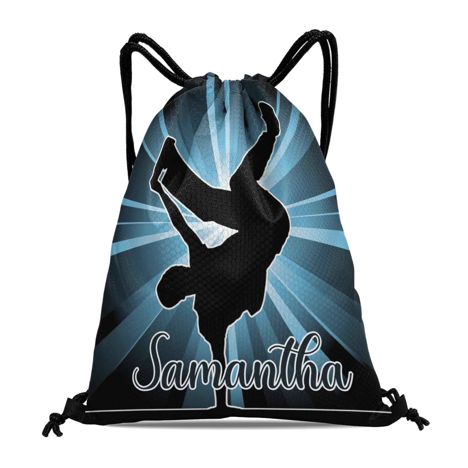 Boy Dancing Drawstring Bag Gym String Bag Sackpack Backpack for Women Men