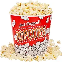 Balde de Pipoca Popcorn Tamanho Grande 3L Vermelho Balde Pipoca Grande Pote De Pipoca Para Pipoca Filme Unidade Decorado 18x18cm (Vermelho)