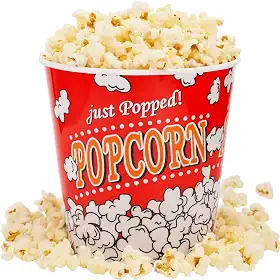 Balde de Pipoca Popcorn Tamanho Grande 3L Vermelho Balde Pipoca Grande Pote De Pipoca Para Pipoca Filme Unidade Decorado 18x18cm (Vermelho)