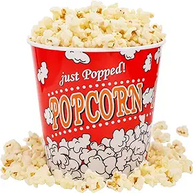 Balde de Pipoca Popcorn Tamanho Grande 3L Vermelho Balde Pipoca Grande Pote De Pipoca Para Pipoca Filme Unidade Decorado 18x18cm (Vermelho)