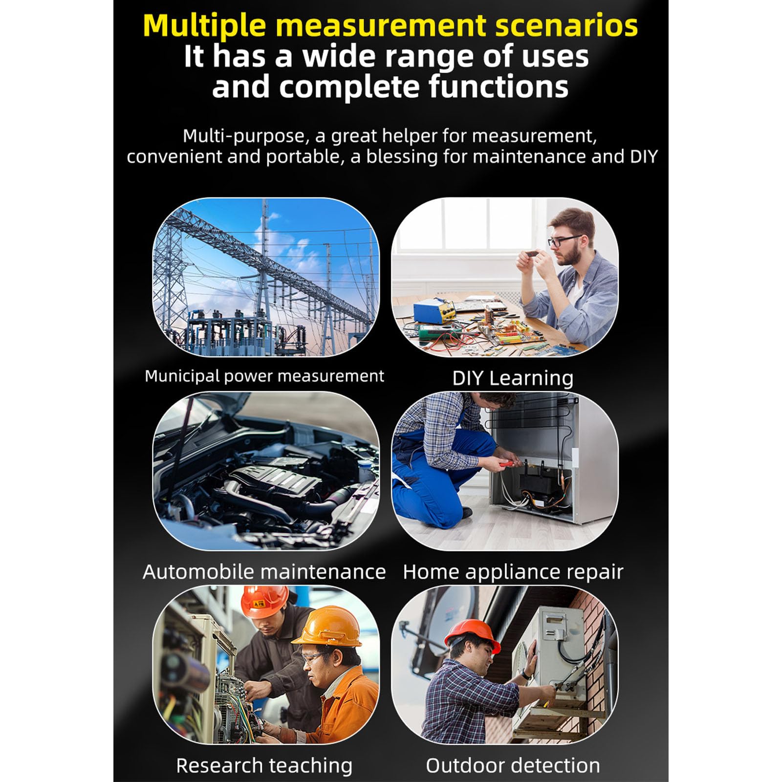 Oscilloscopio palmare da 50 MHz con generatore di segnali integrato 200 MSa S frequenza di campionamento ABS per test di circuito e debug oscilloscopio funzione matematica