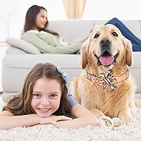 Vista 2 de Collares para perros pequeños, medianos y grandes, collar de perro hembra con lazo de flor, collar de cachorro, collares ajustables para mascotas