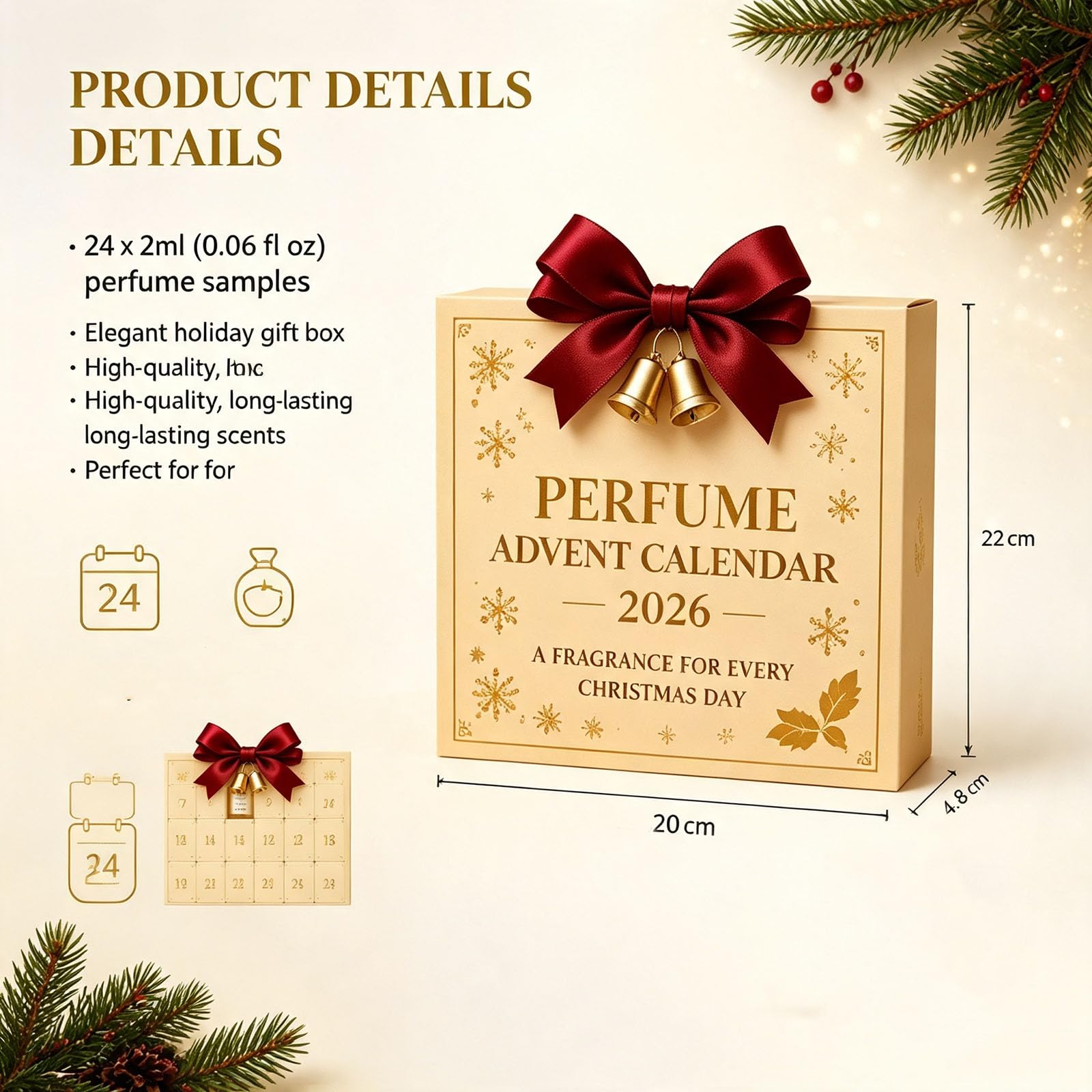 Parfum-Adventskalender 2026 – Set mit 24 Düften in Reisegröße (2Pcs)