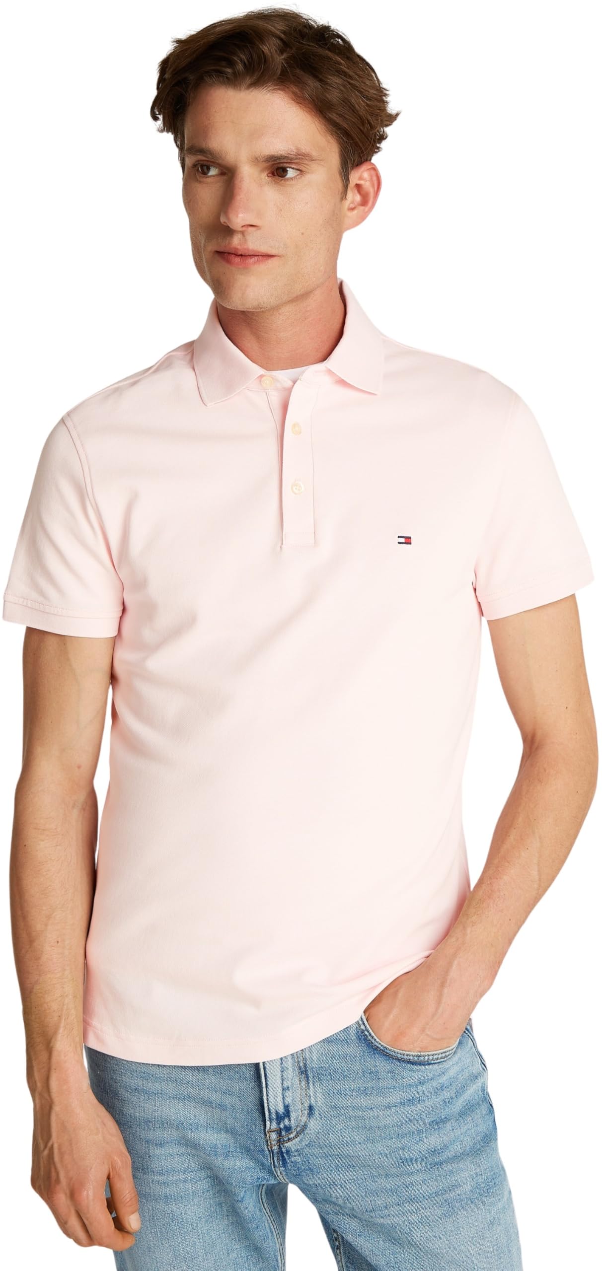 Tommy Hilfiger Uomo Maglietta Polo Maniche Corte 1985 Slim Fit