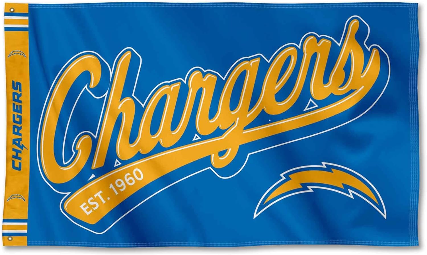 Los Angeles Chargers Script Logo Premium Flag