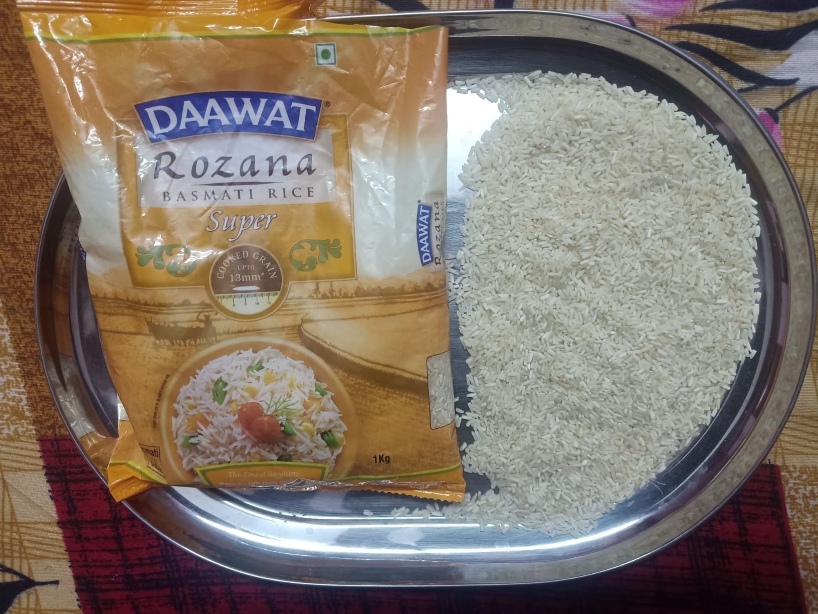 Daawat Rozana Super Basmati Rice 1Kg| For Everyday Consumption| Cooked ...