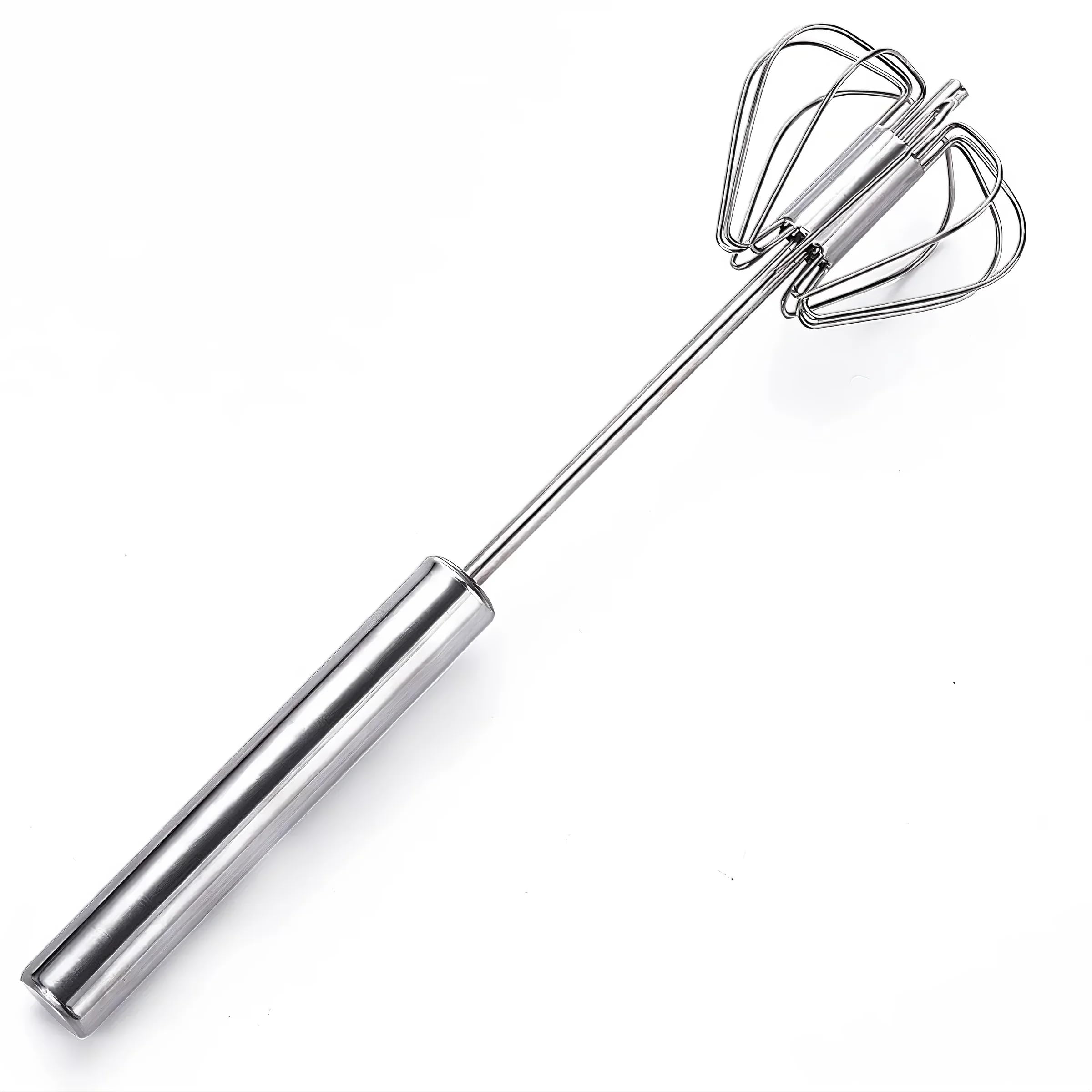 Flinbius Semi-Automatic Whisk,Stainless Steel Egg Whisk,Premium Stainless Steel Mixer for Kitchen Cooking,ldeal Egg Beater All Purpose Stirrer (10 inch)
