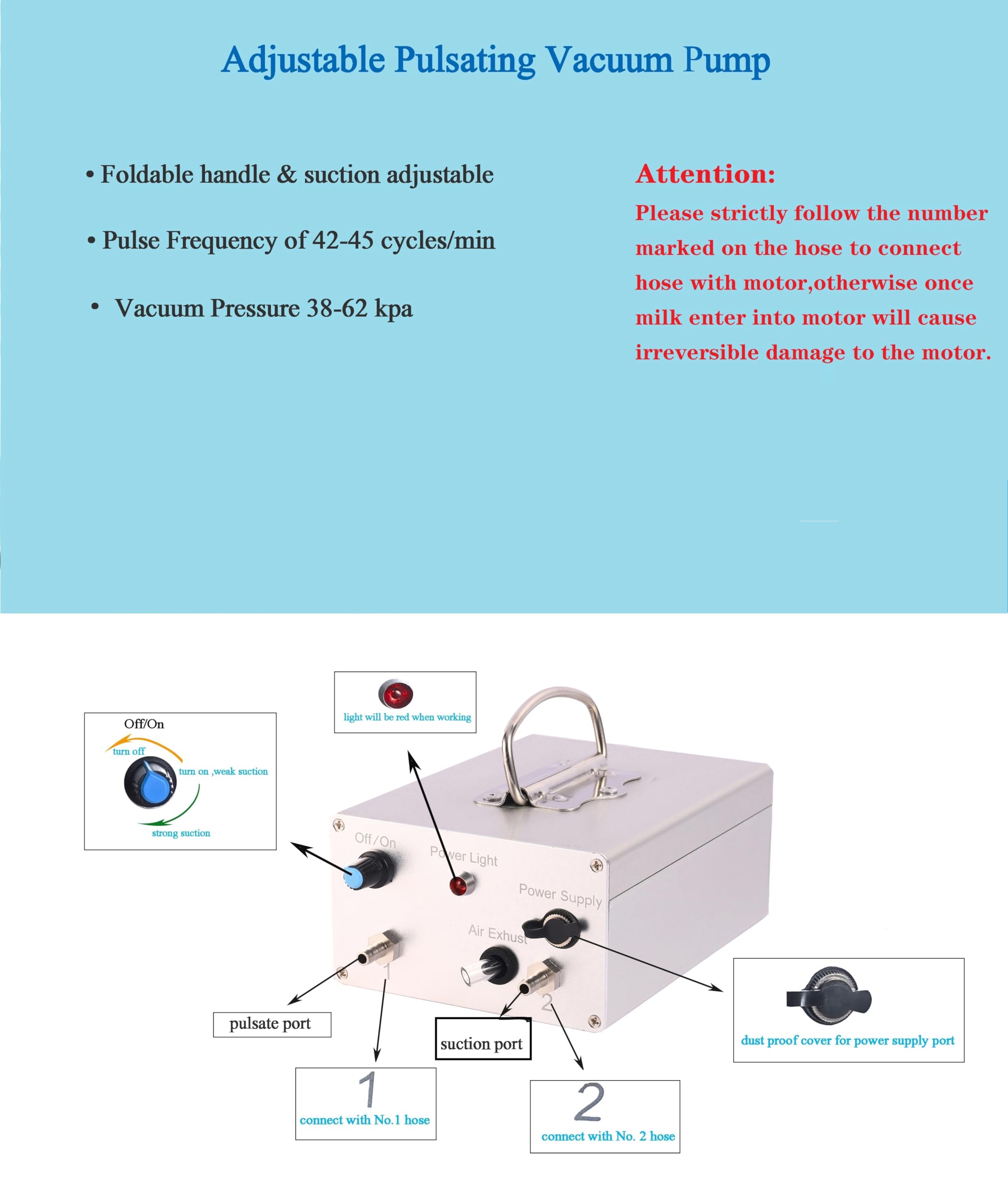 Lyfreen 13L Milking Machine for Cow and Sheep,Rechargeable Battery Automatic Pulsation Vacuum Milker Adjustable Pump,304 Stainless Steel Bucket, Portable Milker with Food-Grade Silicone Cups and Tubes