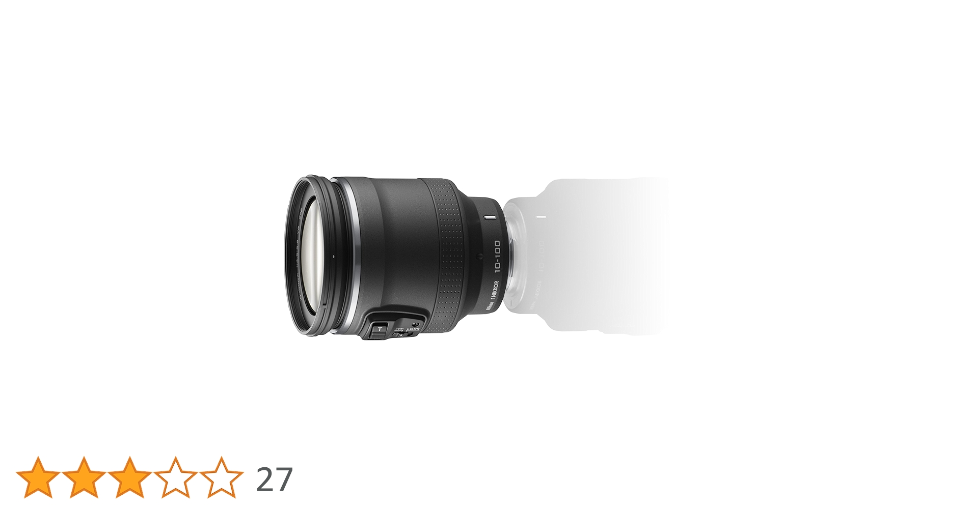 Nikon - 高倍率ズームレンズ Nikon 1 NIKKOR 10-100mm ニコン 1 NIKKOR VR 10-100mm f/4-5.6 [ブラック] 価格比較
