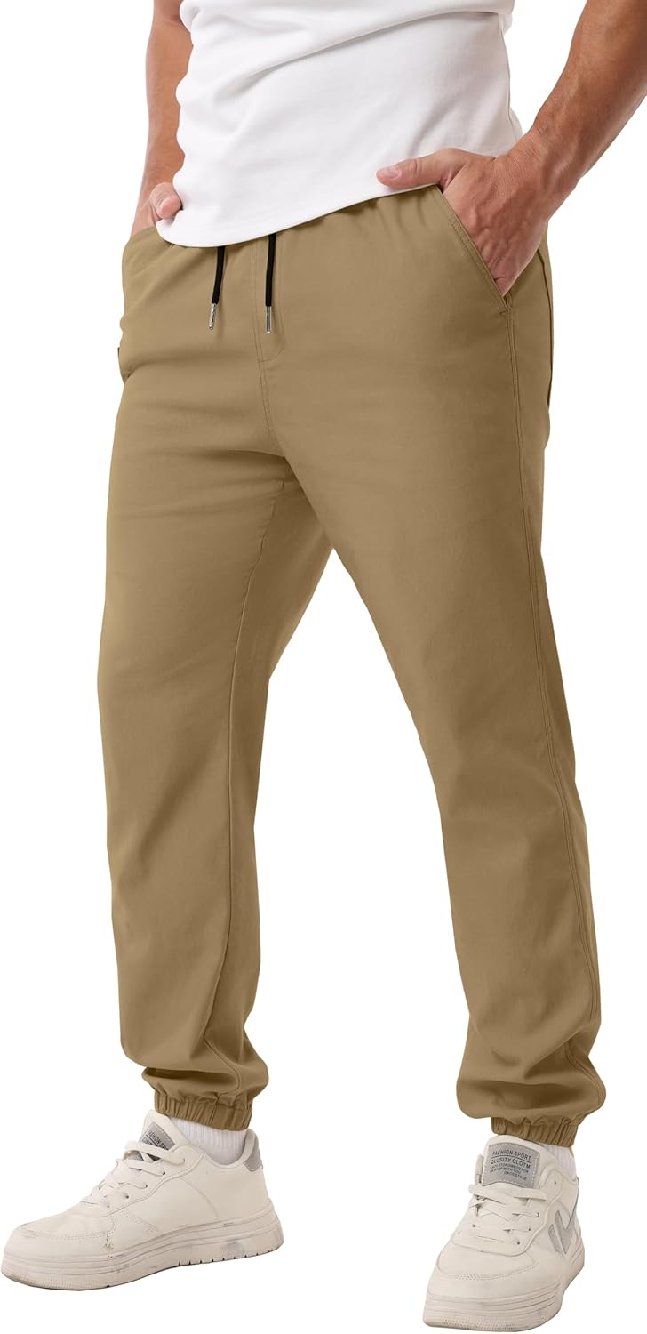Sailwind Men's Casual Joggers Pants Drawstring Outdoor Chino Cargo Pants Twill Jogging Sweatpants Hiking - Image 4