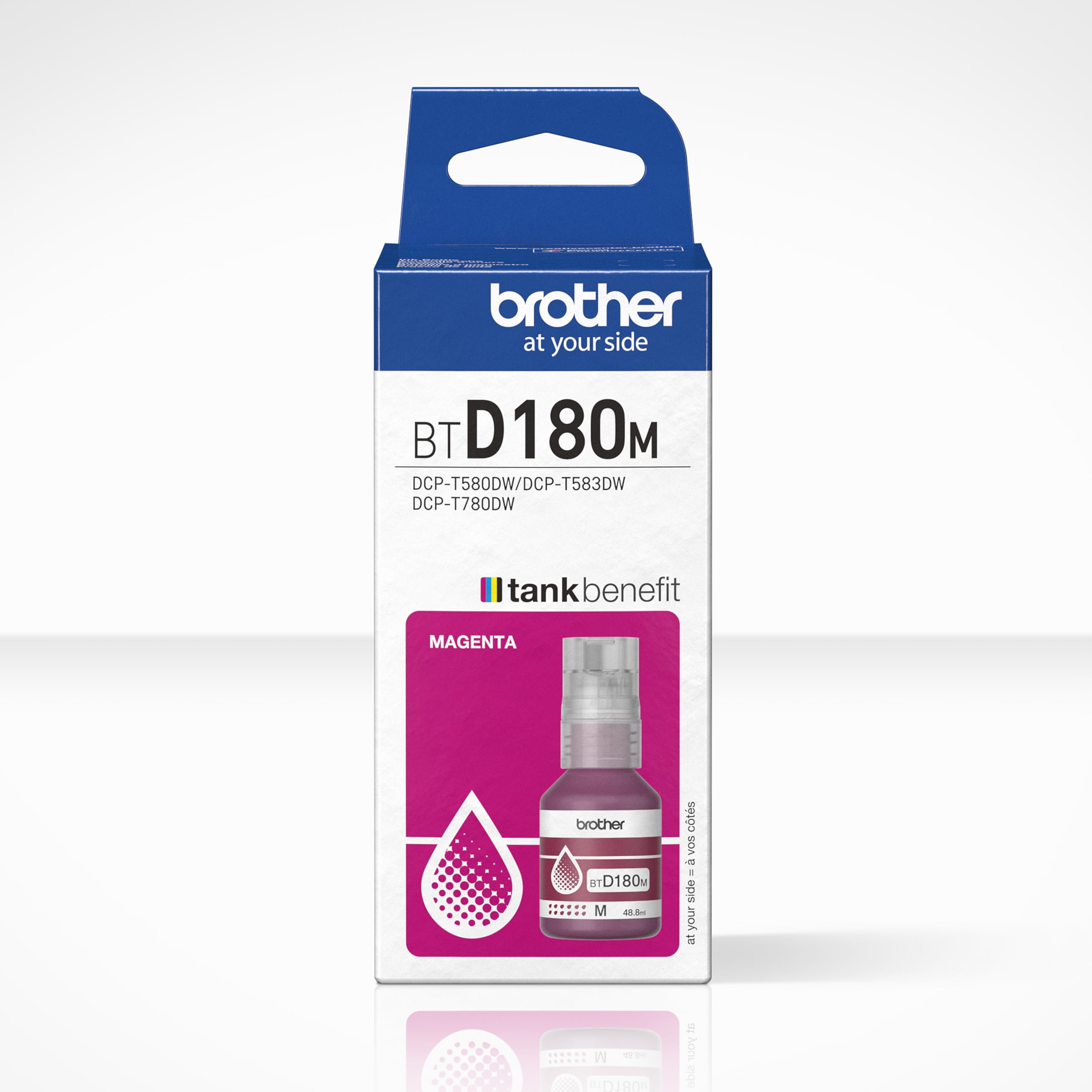 Brother BTD180M Magenta Ink Bottle, Includes 1 x Ink Bottle, Genuine Supplies