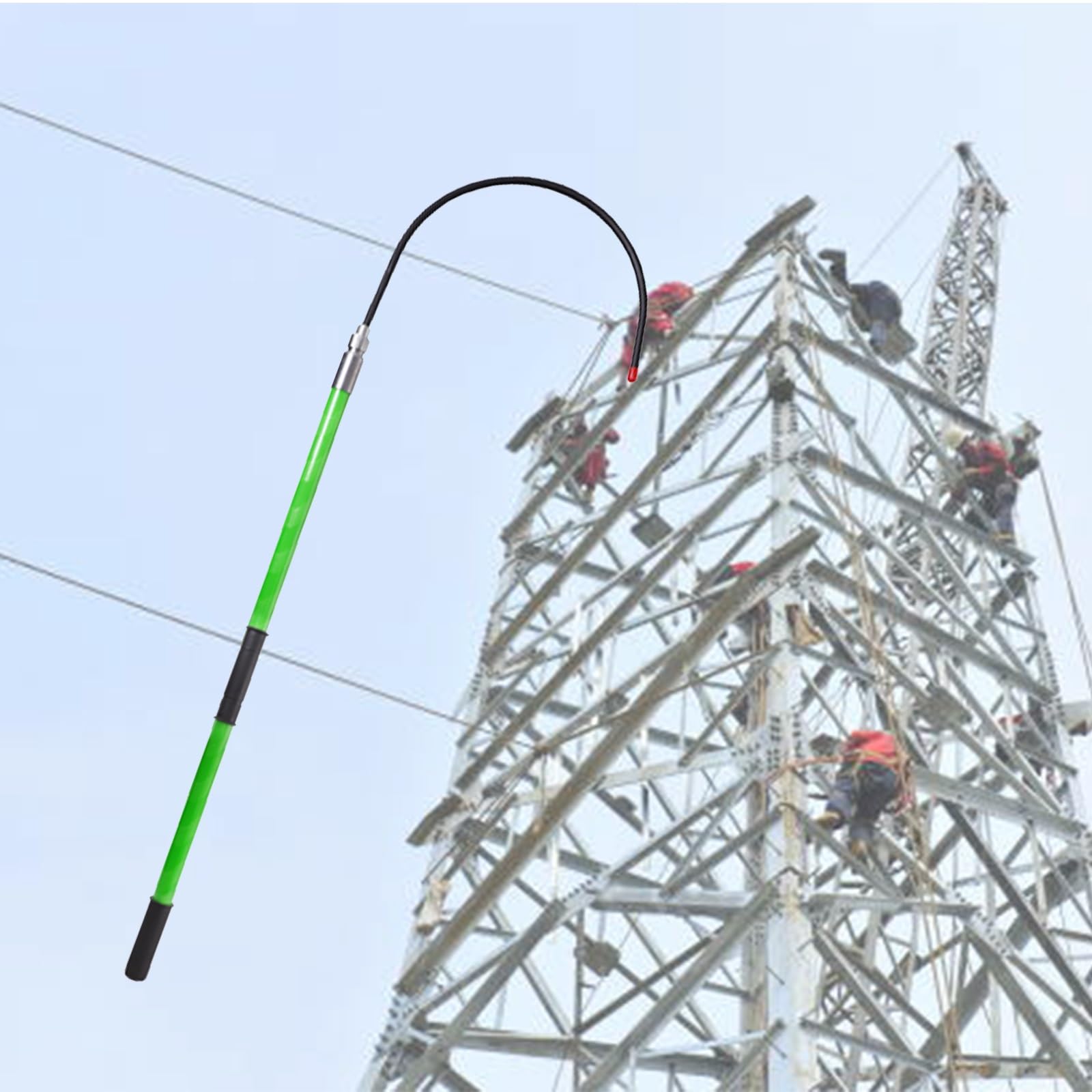 Gancho de rescate aislado para electricistas en centrales eléctricas de alta tensión
