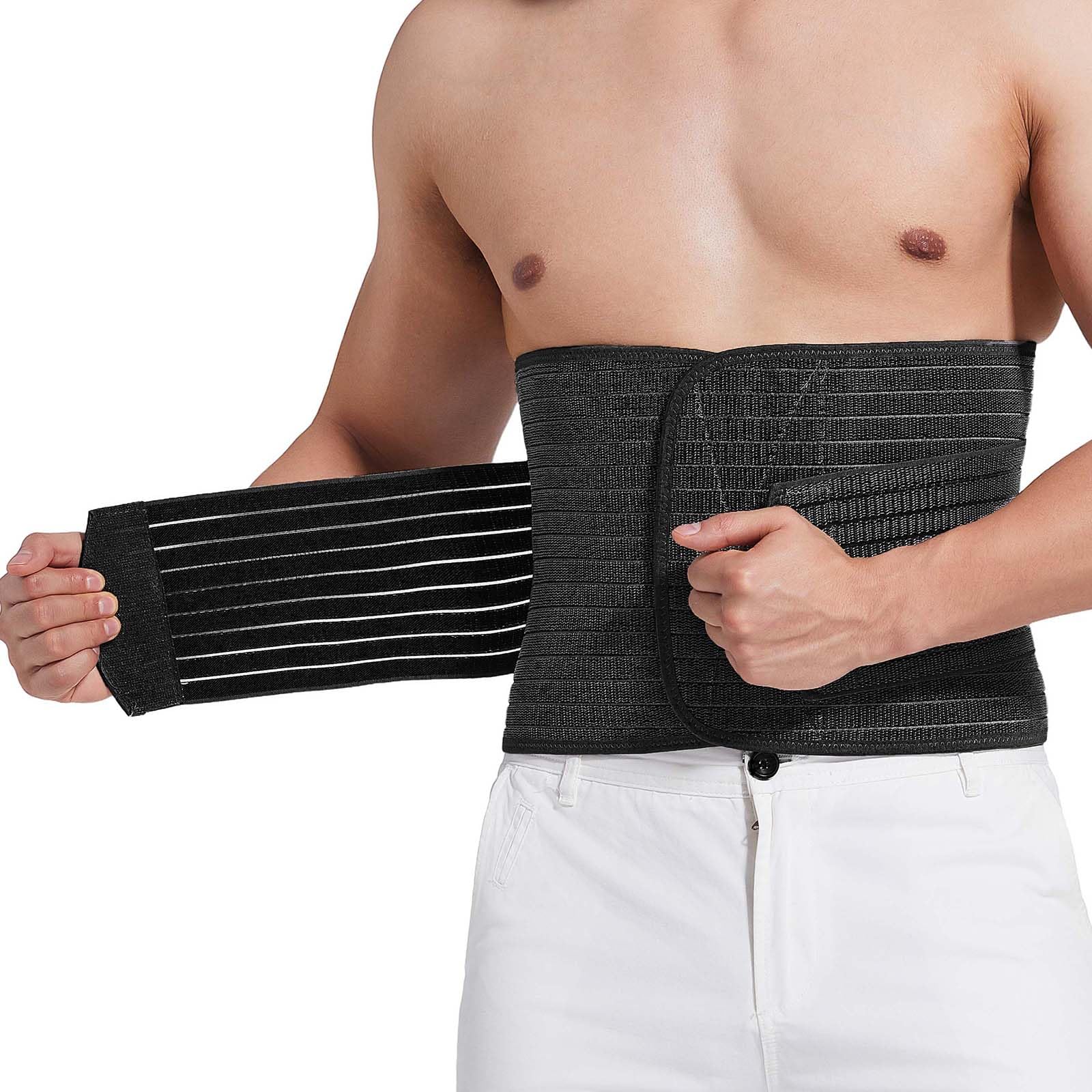 Photo 1 of Men’s Abdominal Binder for Post Surgery Recovery – Adjustable Compression Support Belt for Hernia Repair, Abdominal Surgery & Core Stability