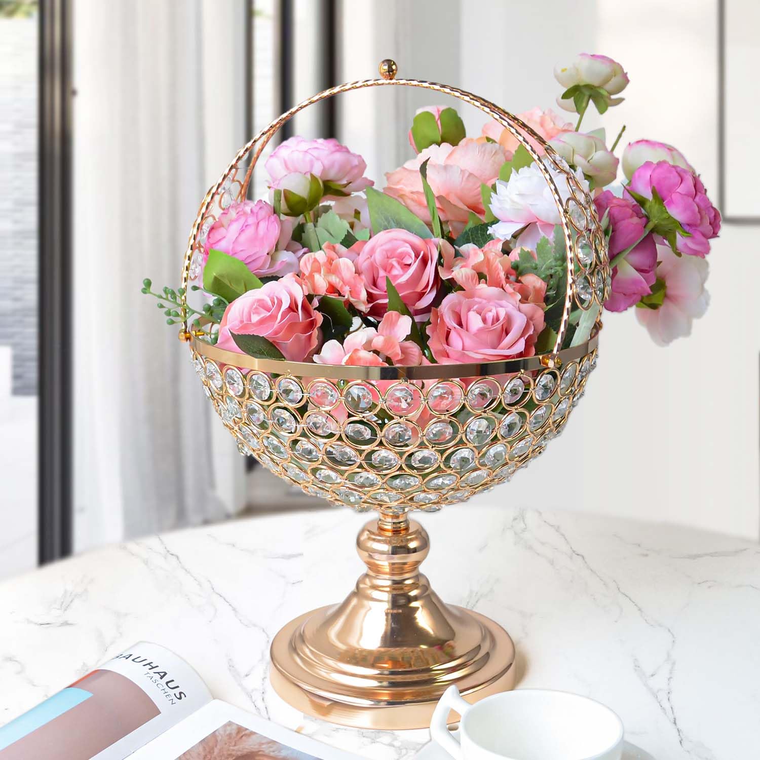 Crystal Swan Bowl Centerpiece – 9.84x5 Inch Clear Lead-Free Candy & Fruit Dish For Table Decor Or Gift