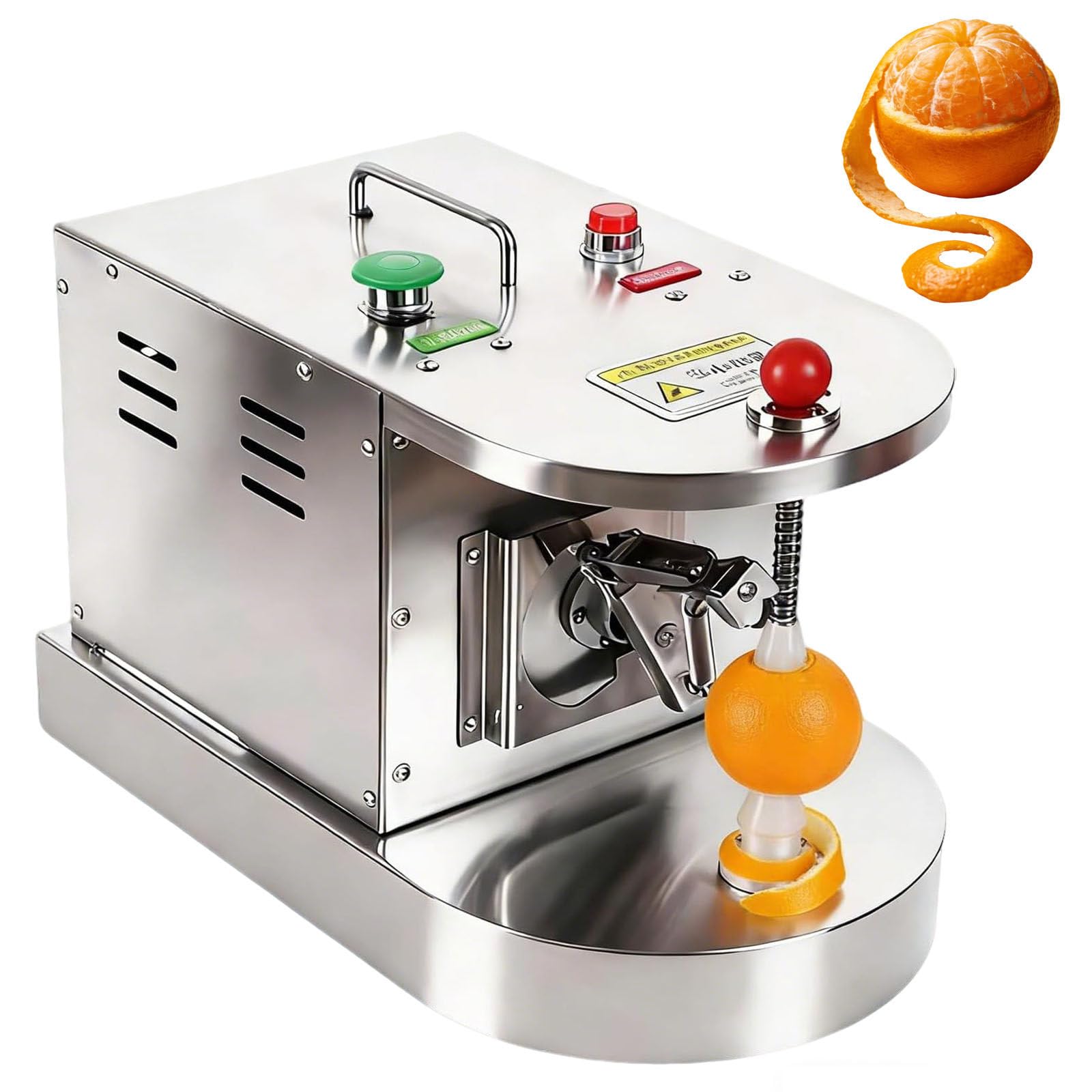 Ymnogjie Commercial Fruit Orange Peeling Machine,Electric Lemon Orange Peeler,500 Pieces/Hour Adjustable Thickness,Automatic Stop,for 50-100mm Apples,Oranges,Potatoes,Peaches,Kiwis