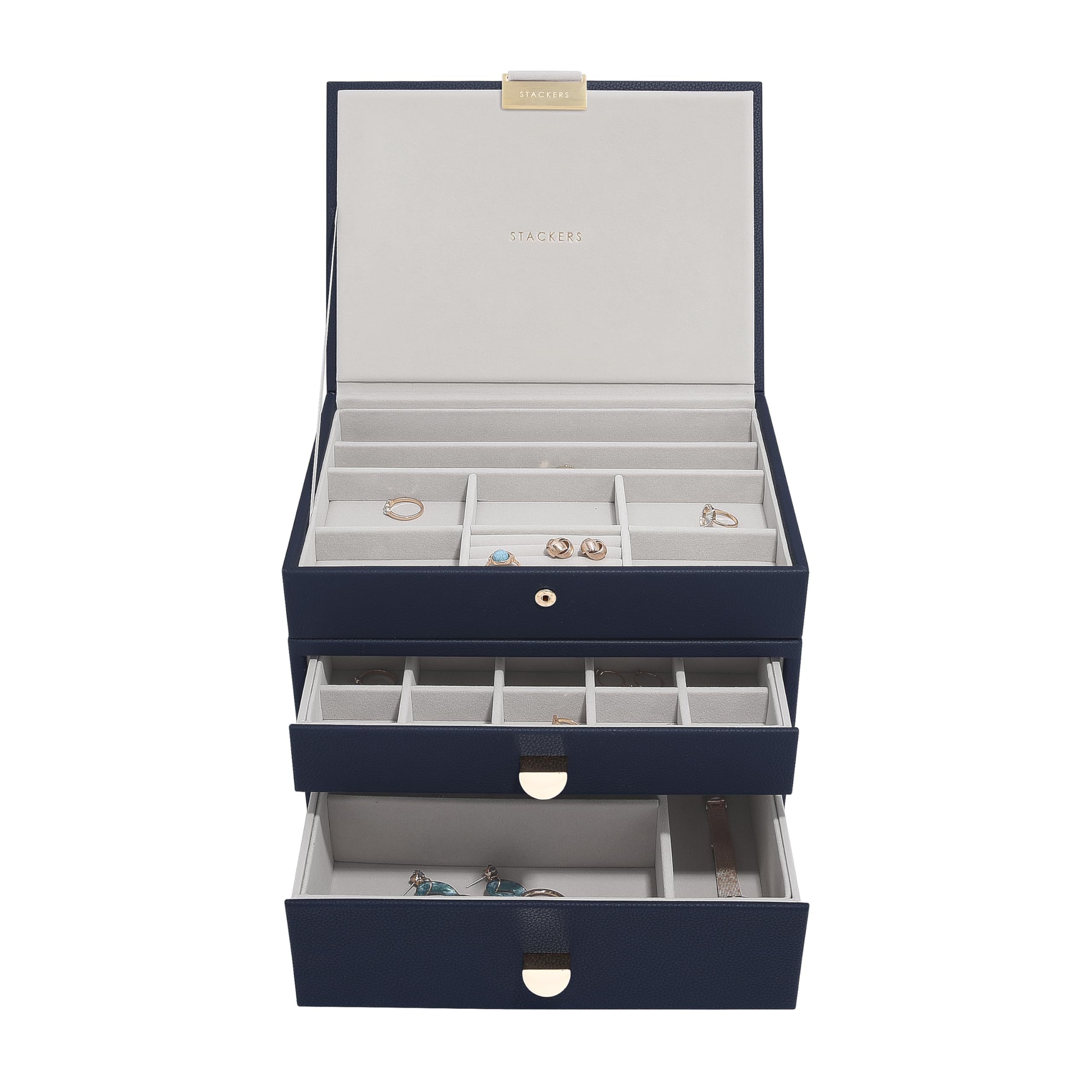 Stackers Navy Classic Hybrid Set Of 3