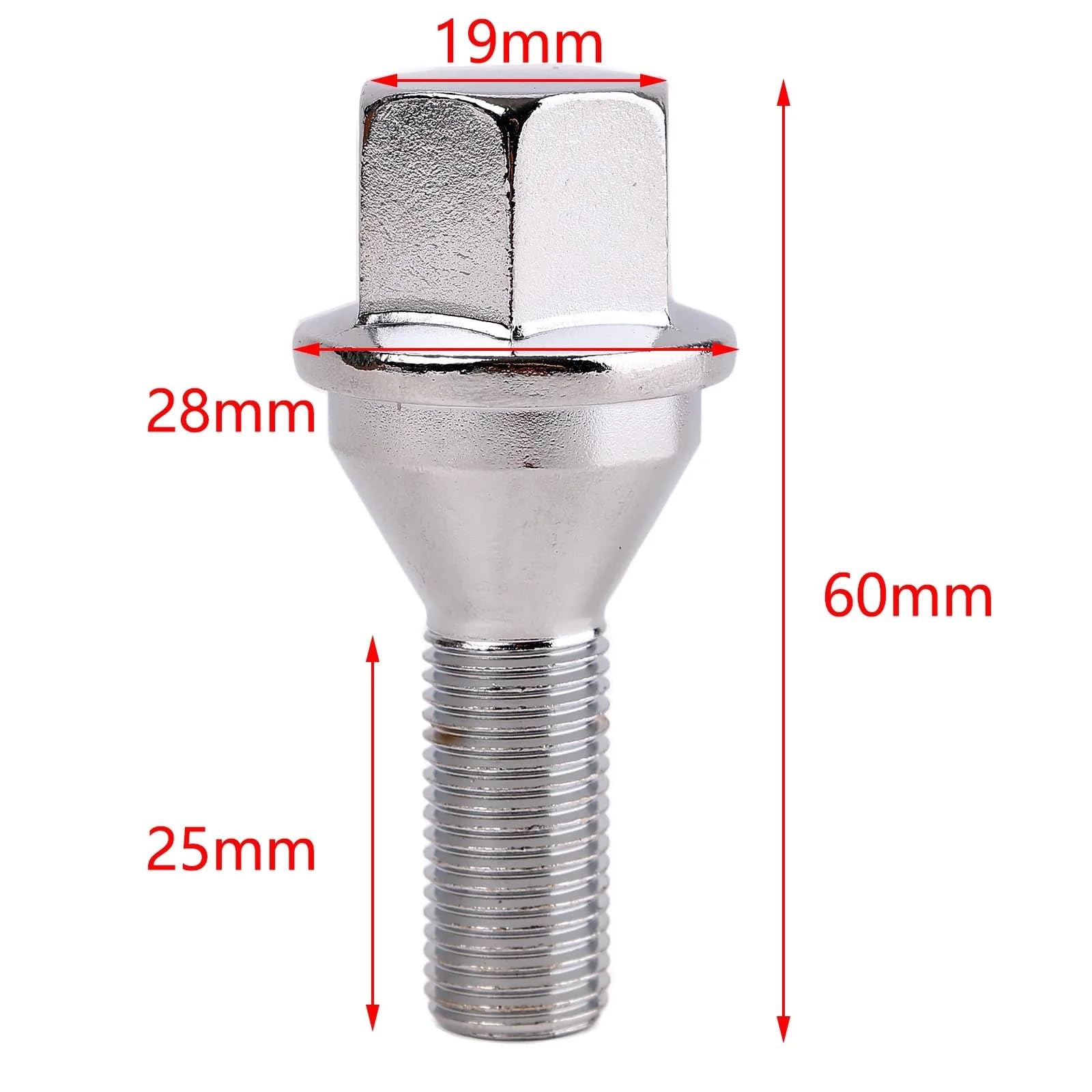 Kompatibel Mit Jeep für Compass 18–23 für Chrysler 200 15–17, 4 x Radschrauben, Radmuttern M12 x 1,25, Autozubehör, OE 6511051AA 6509933AA Auto Schrauben